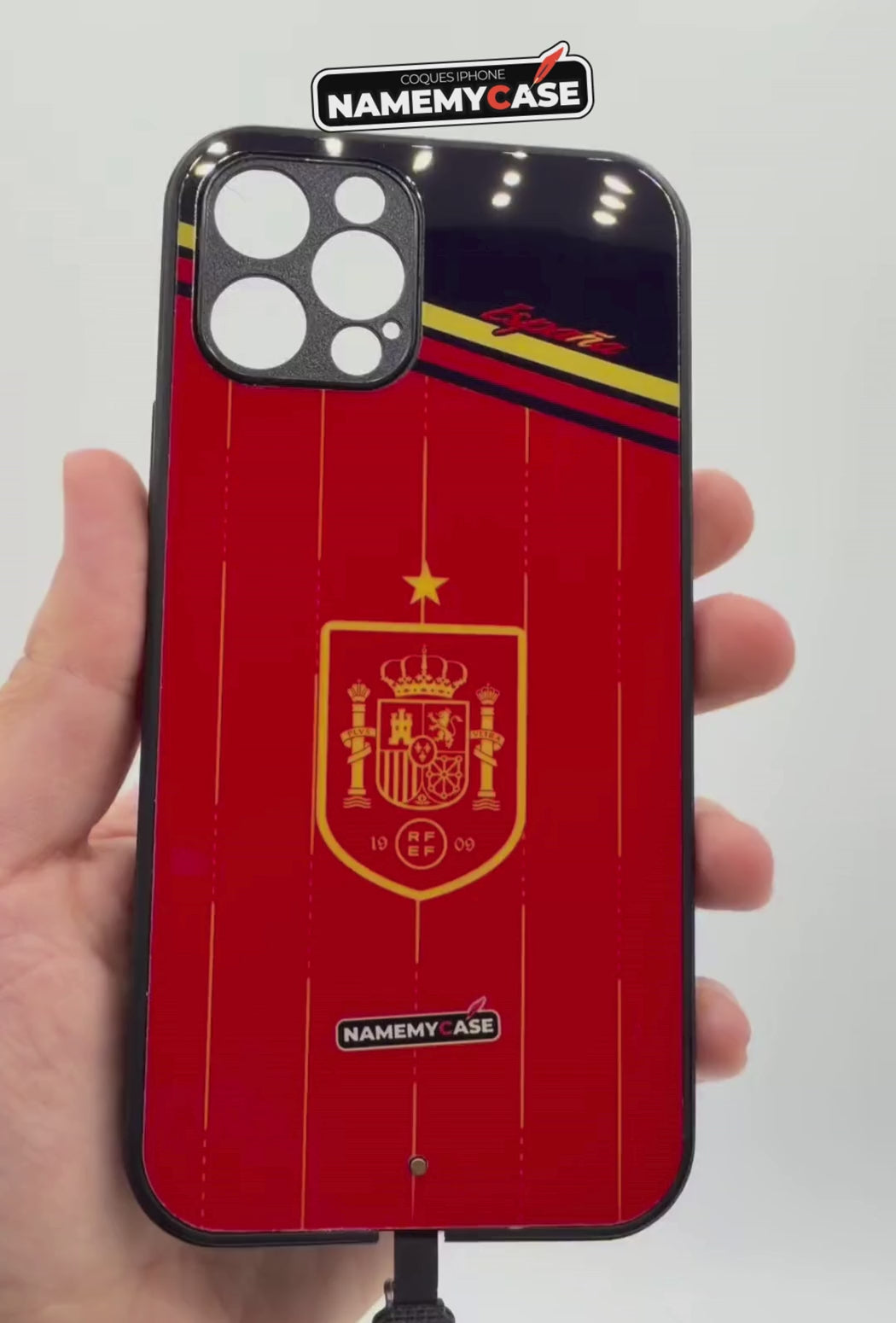Coque iPhone LED - Maillot Coupe du Monde Espagne