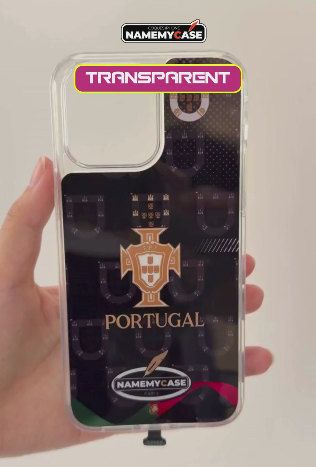 Coque iPhone LED - Portugal Noir