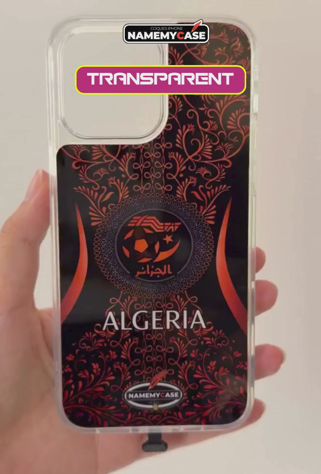 Coque iPhone LED - Algerie mineral Orange