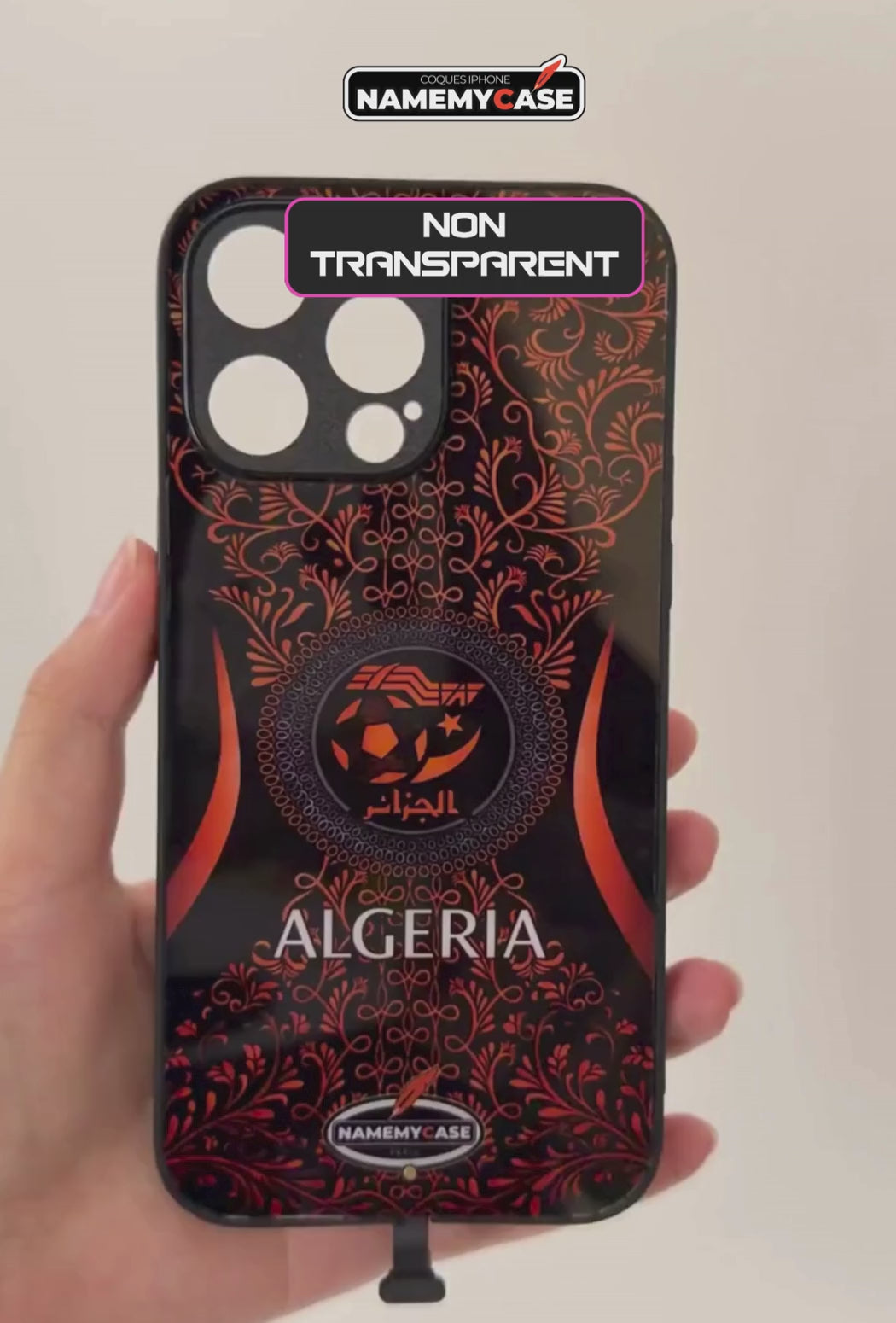 Coque iPhone LED - Algerie mineral Orange