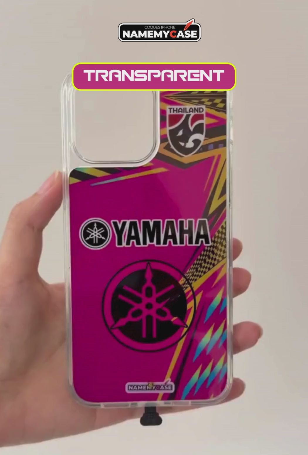 Coque iPhone LED - Yamaha Rose