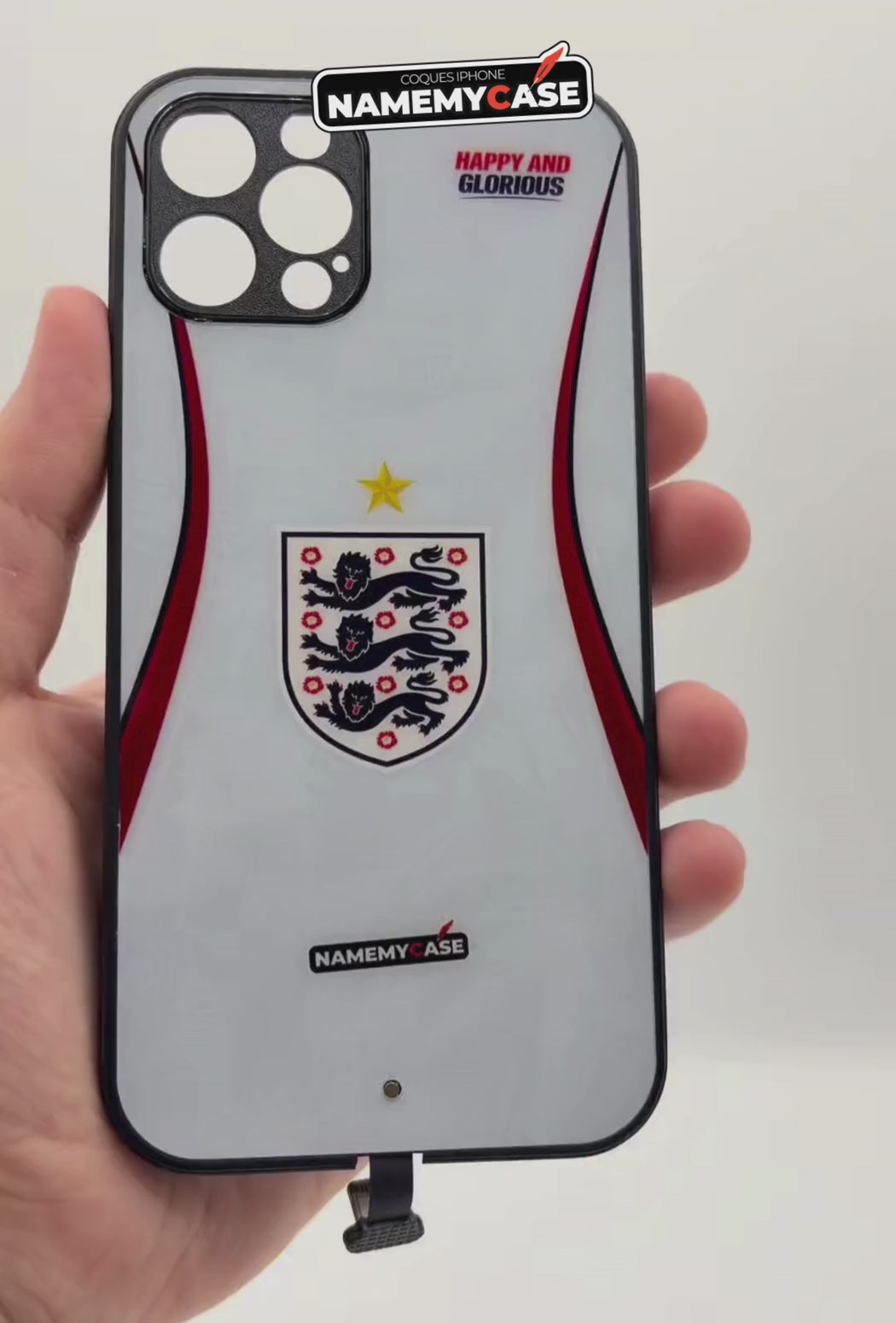 Coque iPhone LED - Maillot Coupe du Monde Angleterre