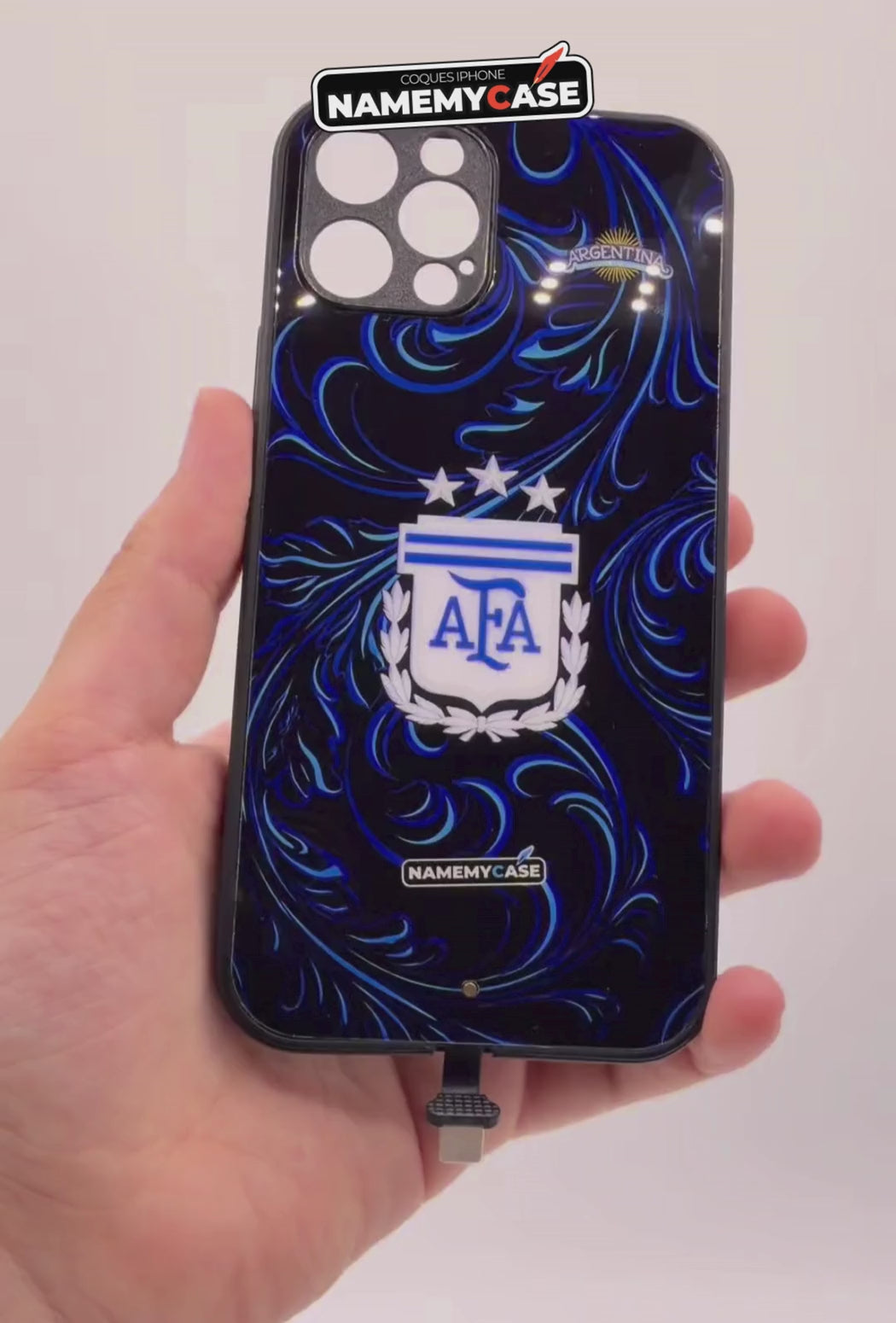 Coque iPhone LED - Maillot Coupe du Monde Argentine