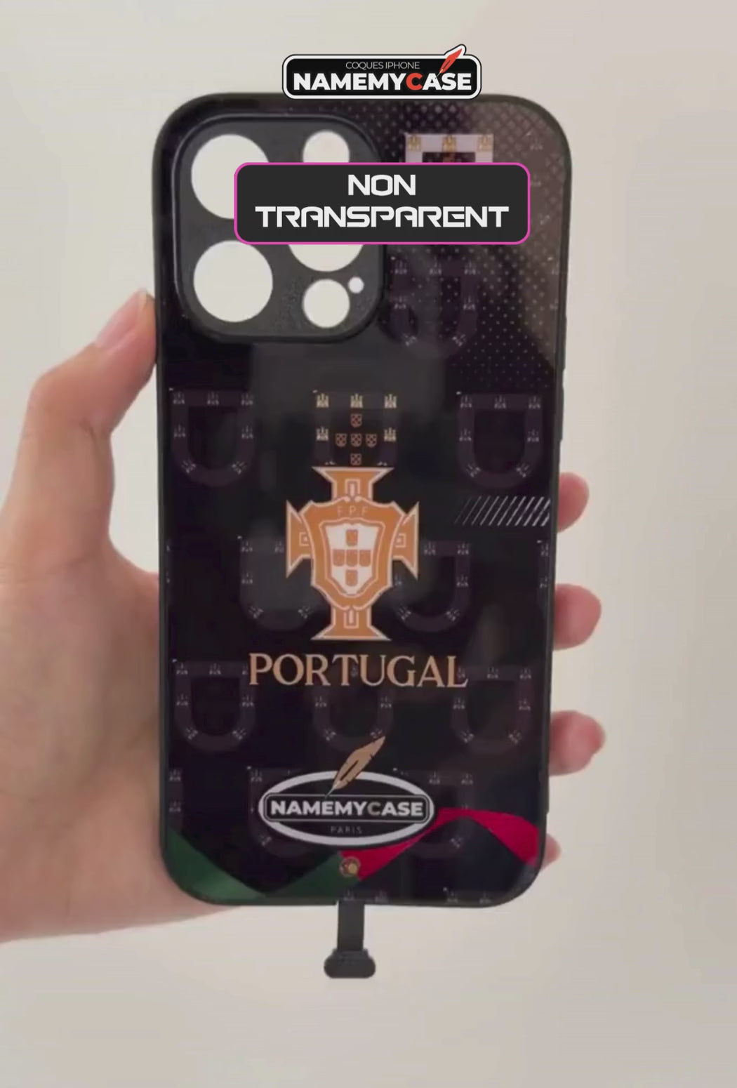 Coque iPhone LED - Portugal Noir